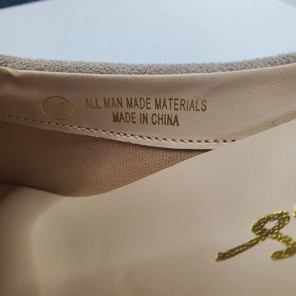 LULUS Mule Heels Zelah Camel Suede Square Toe Shoes Size 5.5 2.5" heel - Picture 7 of 11